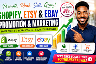 do shopify etsy ebay promotion marketing to boost sales and increase traffic