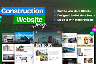 design a modern construction contractor remodeling website