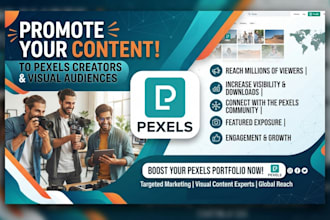 promote your content to pexels creators and visual content audiences