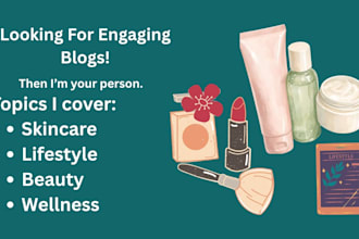 write professional skincare, beauty and lifestyle blogs