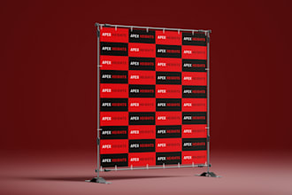 design a professional backdrop banner for events, parties and businesses