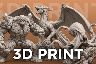 sculpt 3d model, action figure, and 3d character ready to print