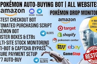 build custom auto checkout bot, auto purchase bot, auto buying bot