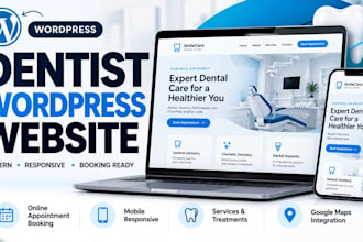 design a dentist or dental clinic wordpress website
