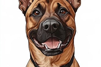 draw disney pet portrait illustration