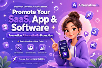 promote your saas, app or software on alternativeto