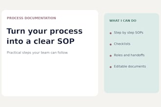 create sops and process documentation for your business