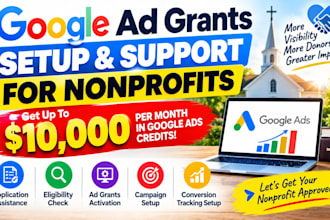 approve google ads grant for nonprofit, setup ads grant, manage church marketing
