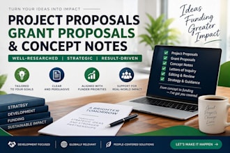 write professional project and grant proposals and concept notes