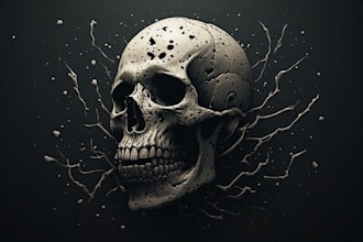 draw unique and creative skull artwork