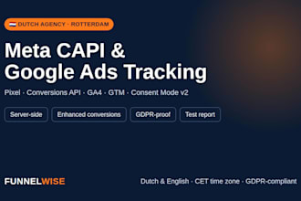 set up meta pixel capi and google ads conversion tracking as dutch expert