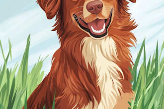 draw disney pet portrait illustration