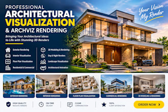 provide services as an architectural visualization artist archviz rendering