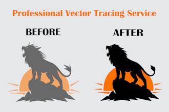 do manual vector tracing and image to vector conversion