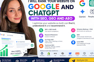rank your website on google, ai and chatgpt with SEO, GEO and aeo
