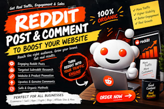 manage reddit SEO post to promote business ecommerce product ai app website link