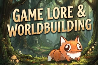 write game lore, worldbuilding ,character backstories