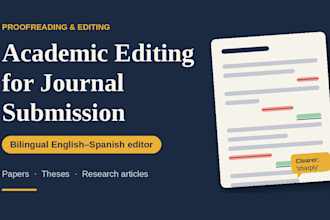 proofread and edit your academic paper for journal submission