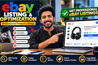 be your ebay lister for ebay SEO listing and product listing