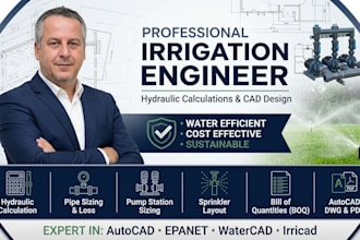 design your landscape irrigation system with sprinkler layout and boq