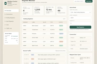 develop a custom modbus tcp server or client simulator