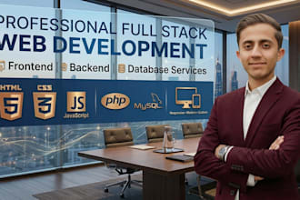 a custom full stack website with frontend backend and database