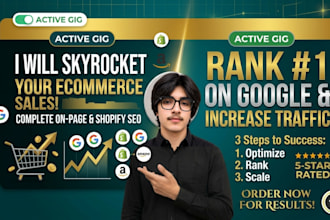 do ecommerce SEO, on page optimization and google my business