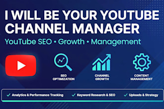 be your youtube channel manager for growth