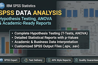 do spss data analysis, hypothesis testing, anova, and chi square