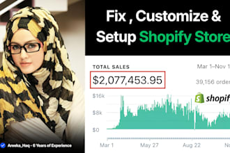 fix , design, develop and redesign shopify store or website