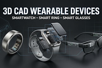 design wearable cad smartwatch enclosure fitness tracker device prototype