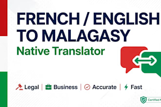 translate french english to malagasy accurately and fast