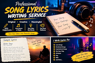 write original song lyrics for your music