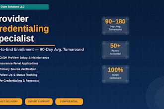 provide expert medical credentialing, caqh setup, and provider enrollment