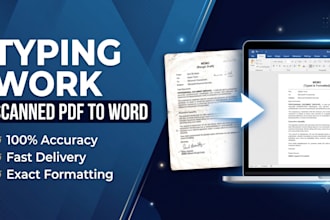 type PDF scanned images and documents into word
