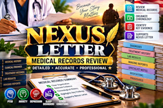 professionally review and summarize your medical records for clear documentation