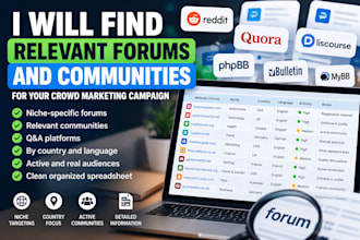 find niche relevant forums,