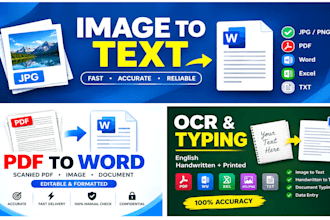 convert image to text, scanned PDF to word and ocr