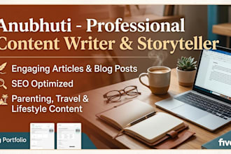 write engaging articles, blog posts and creative content