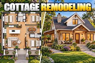 design cottage remodeling plans with detailed 3d visualization