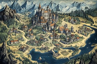 illustration fantasy map illustration