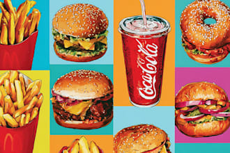 design food pop art for restaurants