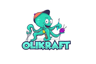 design a mascot logo for your arts and crafts retail company