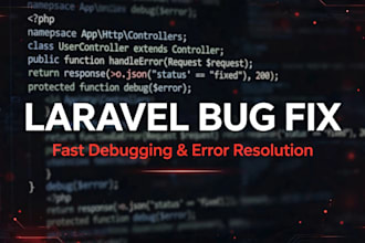 fix your laravel PHP bug or error fast