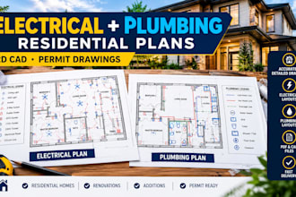 create residential electrical and plumbing schematic drawings