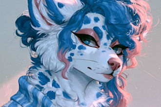 draw furry art, fursona and anthro characters sfw or nsfw