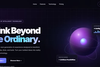 create modern lading page with HTML CSS