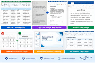 do marathi and english typing and data entry