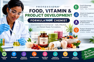 do food formulation, vitamin and product development formulation chemist