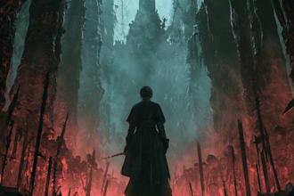 create a dark, horror, underground art illustration
